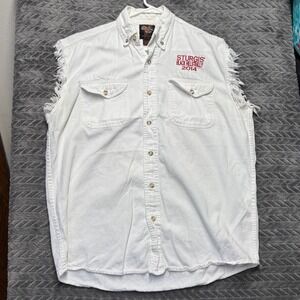 Vance Biker Wear White Sturgis 2014 Black Hills Rally Sleeveless Shirt XL (1608)